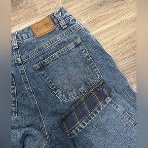 Vintage Wrangler Plaid Lined Jeans